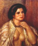 Gabrielle with bare breasts 1907